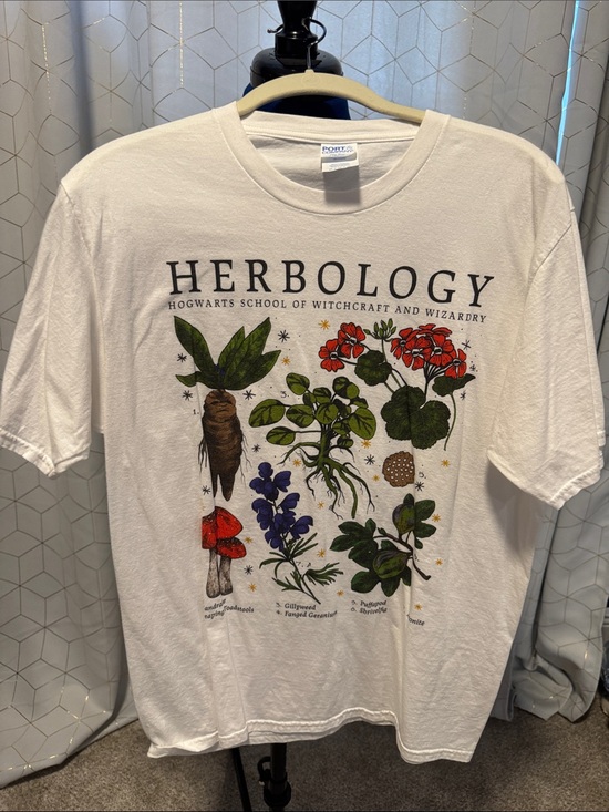 Port and Company Other - Port and Company White Herbology Graphic Tee with Botanical Print